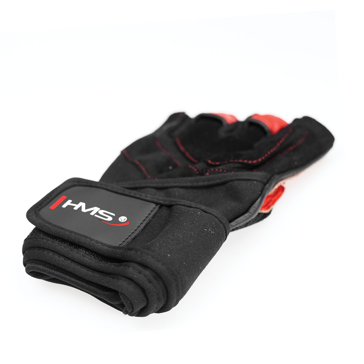 Γάντια γυμναστικής HMS RST01 SIZE LARGE MEN'S FITNESS GLOVES (Μαύρο – Κόκκινο) - Image 6
